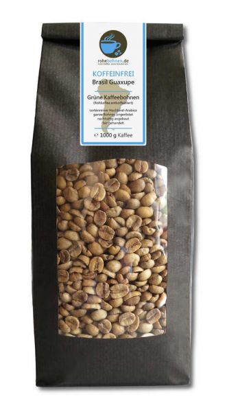 Rohkaffee Brasil Guaxupe koffeinfrei