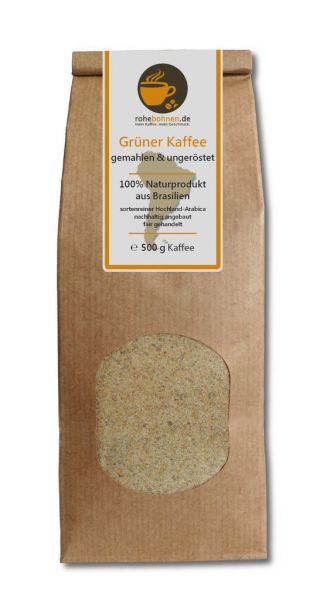 Grüner Kaffee gemahlen 100% Brasilien