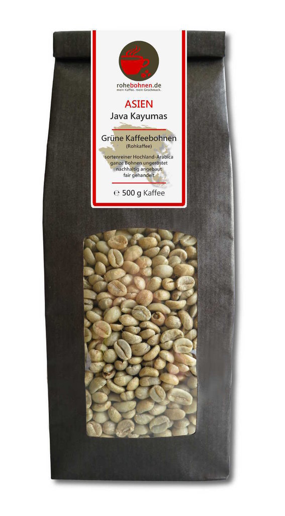Grüner Kaffee Rohkaffee Arabica aus Java kaufen Rohebohnen.de