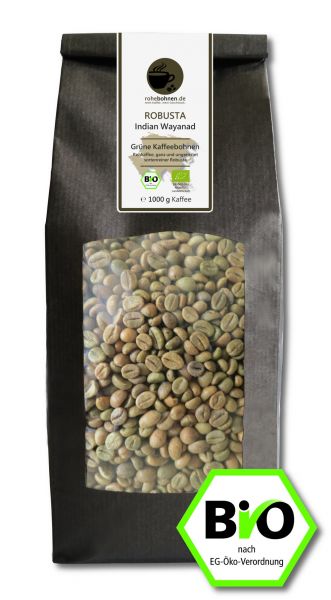 Bio Rohkaffee Robusta Indian Wayanad